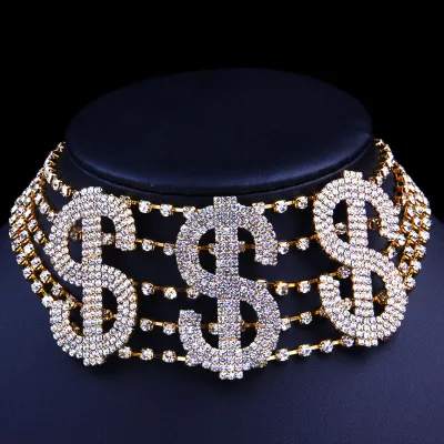 Delicate Flash Diamond Rhinestone Choker Necklace