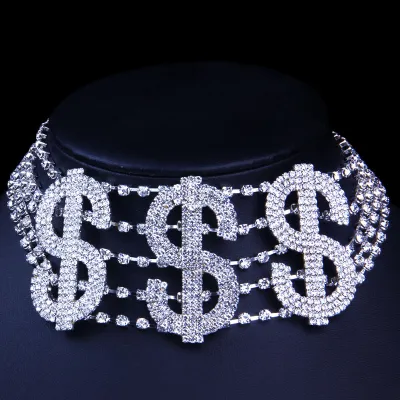 Delicate Flash Diamond Rhinestone Choker Necklace
