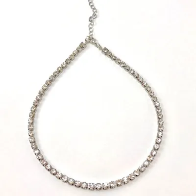 Minimalist Full Rhinestone Choker Necklace for Women