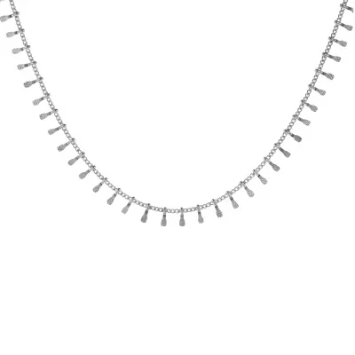 Simple Embossed Geometric Chain Choker Necklace for Women