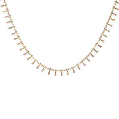 Simple Embossed Geometric Chain Choker Necklace for Women