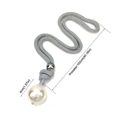 Women Exaggerated Imitation Pearl Pendant Long Necklace