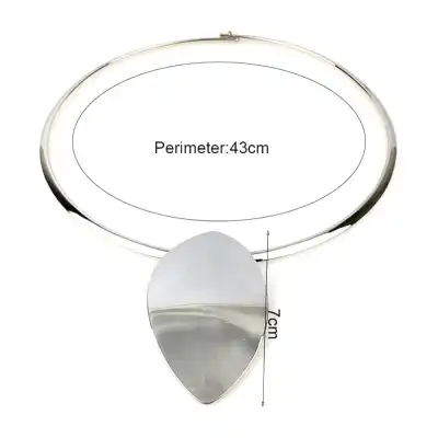 Women Exaggerated Geometric Design Alloy Necklace