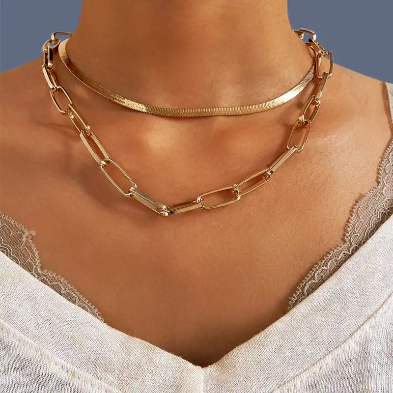 Women Unique Alloy Multilayer Necklace