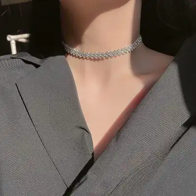 Fashion Rhinestone Clavicle Chain Necklace