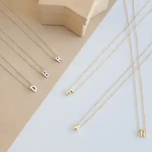 Creative Alphabet Letter Shape Pendant Design Necklace for Women