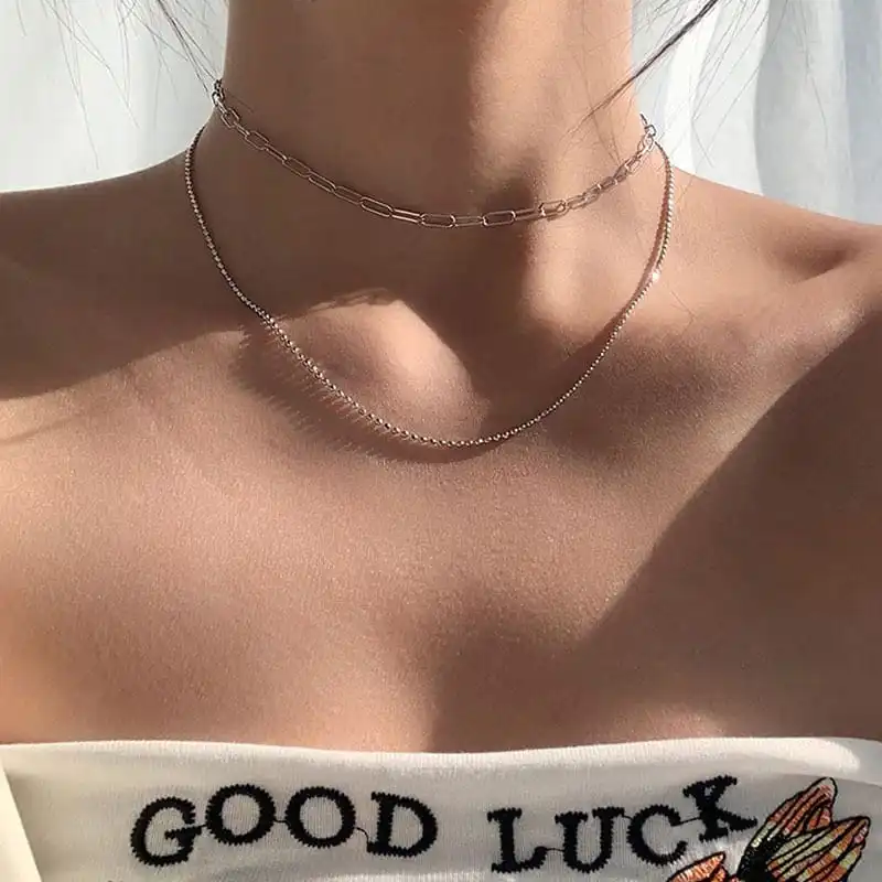 Women's Minimalist Multi-layer Teardrop Clavicle Necklace