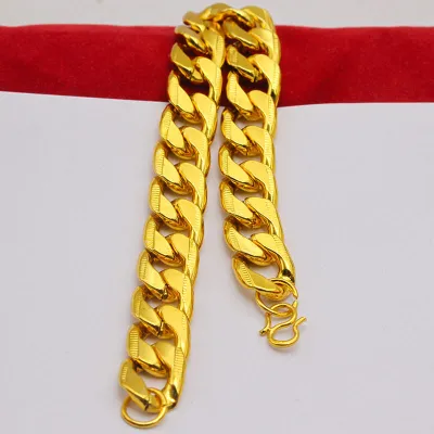 10pcs/set Unique Solid Color Cuba Bracelet Chain Simple Alloy Unisex Geometric