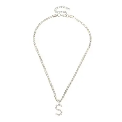 Fashion 26 English Letters Alphabet Pendant Full Rhinestone Necklace for Women