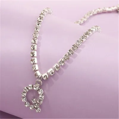 Fashion 26 English Letters Alphabet Pendant Full Rhinestone Necklace for Women