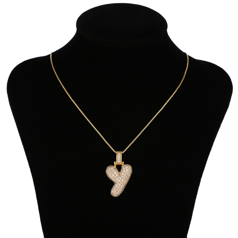 【THE M】THE ORNATE SCRIPT HEART LETTER PENDANTネックレス The Small Ornate Script Heart Letter Pendant Necklace | The