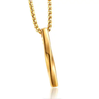 Men's Fashion Spiral Pendant Necklace with Stainless Steel Chain