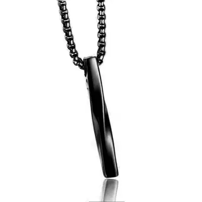 Men's Fashion Spiral Pendant Necklace with Stainless Steel Chain