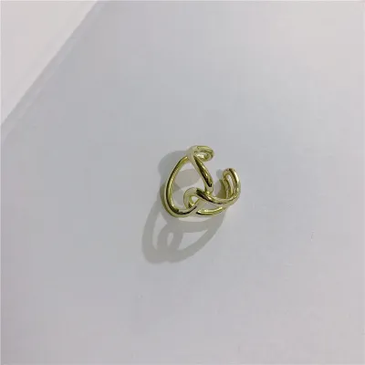 Minimalist Hollow Out Geometric Alloy Women's Ring