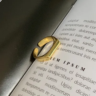 Creative Geometric Opening Adjustable Metal Ring for Women