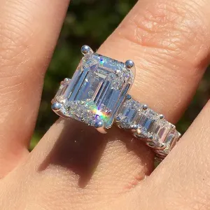 Fashion Women Square Zircon Inlaid Ring