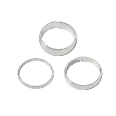 3PCS Retro Women Solid Color Copper Rings Set
