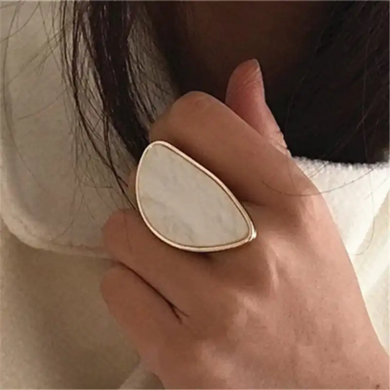 Women's Geometric Open Adjustable Alloy Ring