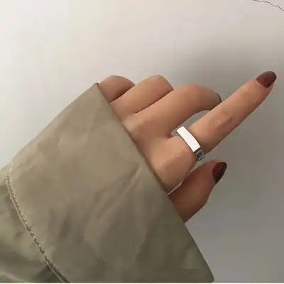 Women Retro Cross Opening 925 Silver Ring