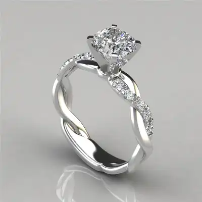 Women's Fashion Rhinestone Decorative Flower Ring