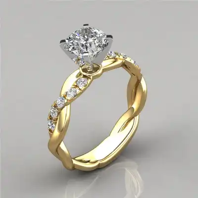 Women's Fashion Rhinestone Decorative Flower Ring