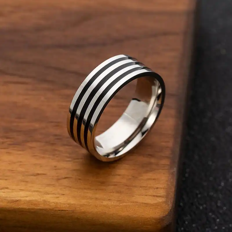 Men's Minimalist Geometric Stainless Steel Ring