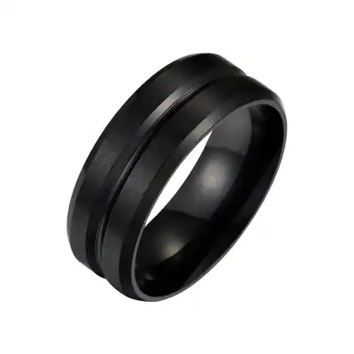 Men's Simple Geometric Stainless Steel Ring