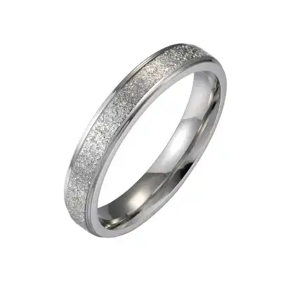 Lovers Simple Solid Color Stainless Steel Geometric Couple Ring
