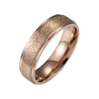 Lovers Simple Solid Color Stainless Steel Geometric Couple Ring