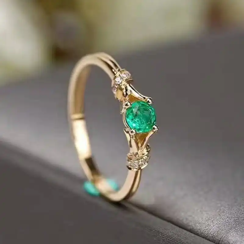 Women Simple Rhinestone Decorative Alloy Letter Ring