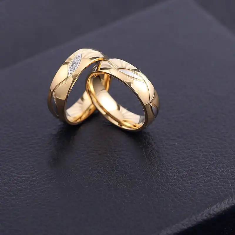 Love's Unique Rhinestone Decorative Stainless Steel Ring