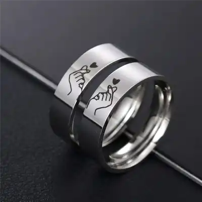 2pcsset Lovers Unique Design Ring Set