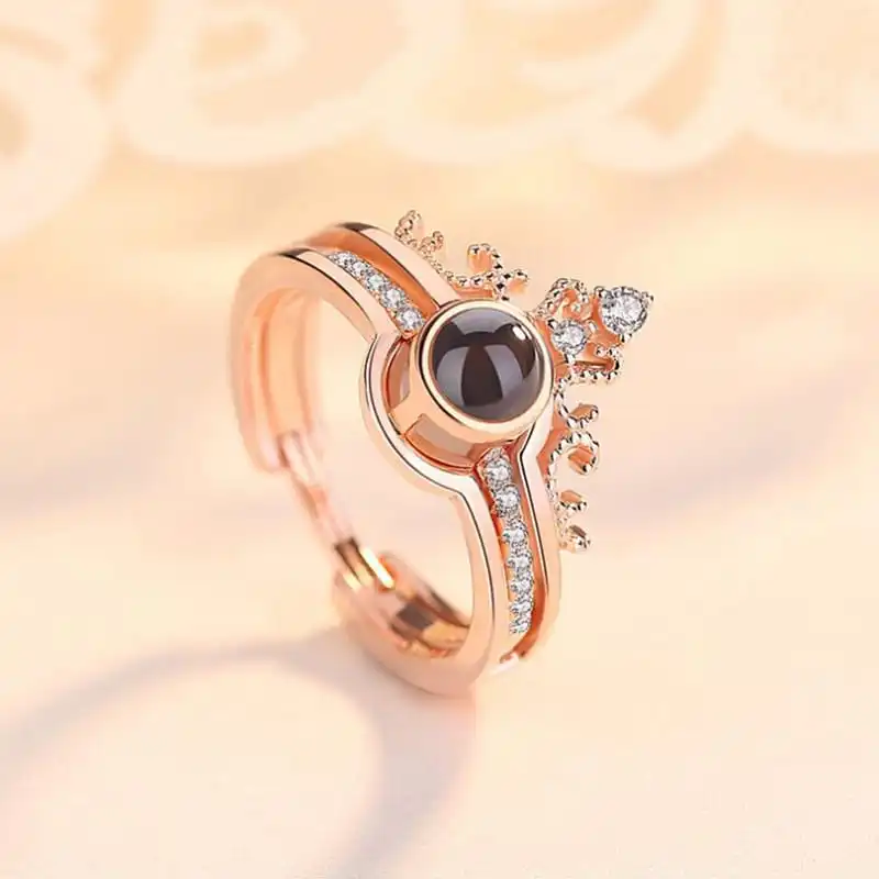 Lovers Unique Crown Shaped Projection Design Ring