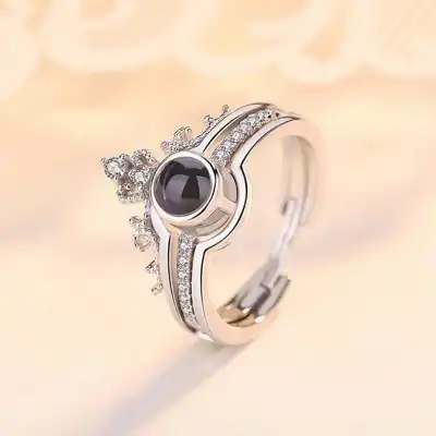 Lovers Unique Crown Shaped Projection Design Ring
