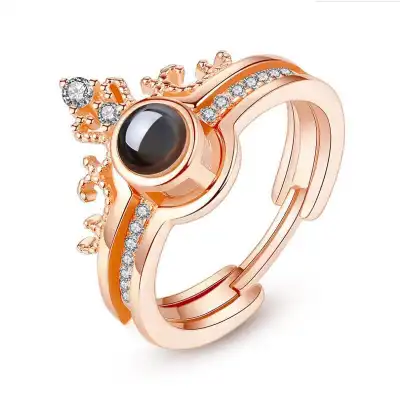Lovers Unique Crown Shaped Projection Design Ring