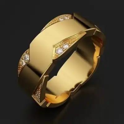 Men's Classic Rhinestone Decorative Crown Ring