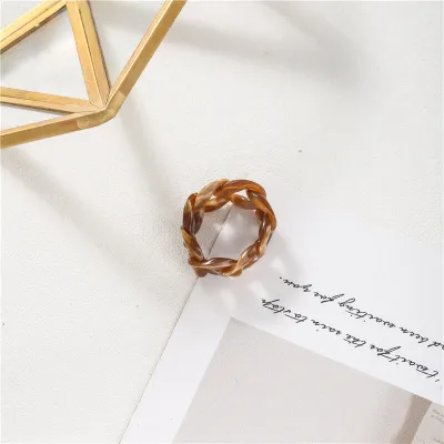 Women Creative Design Geometric Acetate Resin Ring