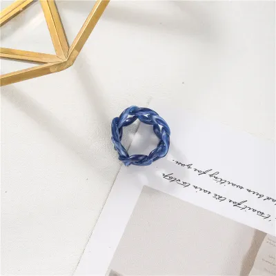 Women Creative Design Geometric Acetate Resin Ring