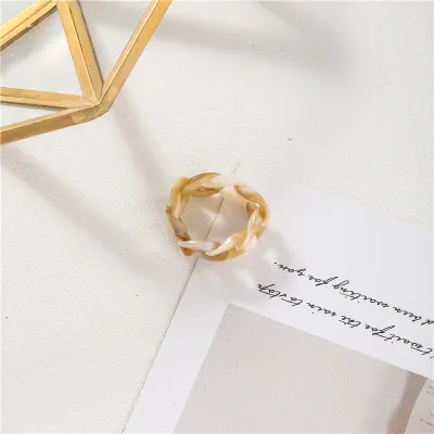 Women Creative Design Geometric Acetate Resin Ring