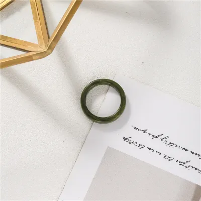 Women Creative Design Geometric Acetate Resin Ring