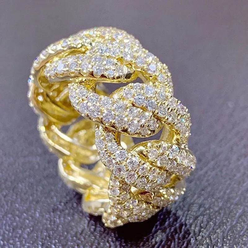 Men's Fashion Rhinestone Geometric Decorate Ring