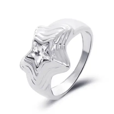 Cute Smile Pattern And Cloud Shape Design Alloy Ring Women's Instagram Wind Geometric