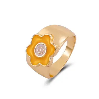 Cute Smile Pattern And Cloud Shape Design Alloy Ring Women's Instagram Wind Geometric