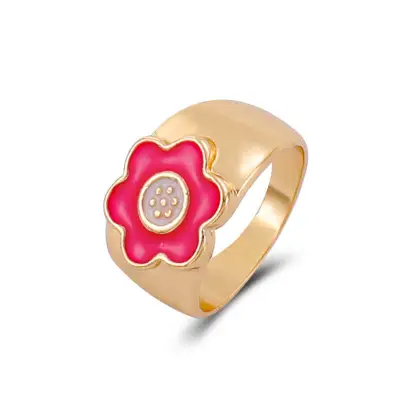 Cute Smile Pattern And Cloud Shape Design Alloy Ring Women's Instagram Wind Geometric