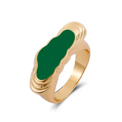 Cute Smile Pattern And Cloud Shape Design Alloy Ring Women's Instagram Wind Geometric
