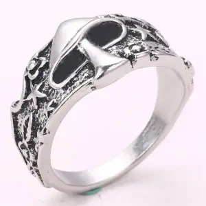 Women Fashion Mushroom Star Pattern Alloy Ring