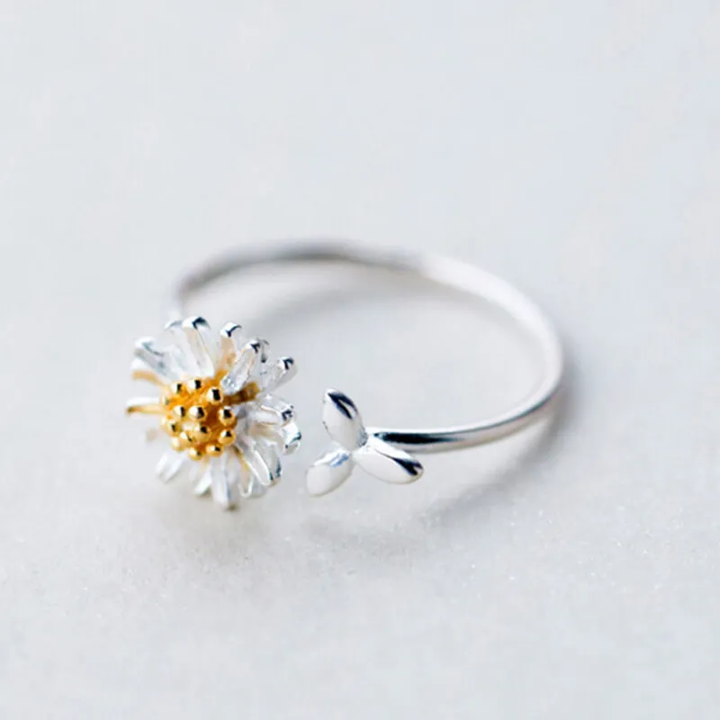 Women Fashion Flower Shape Design Copper Ring