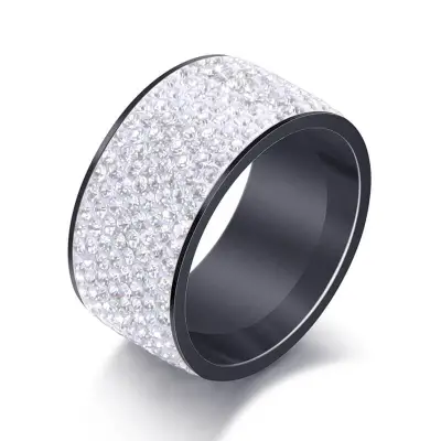 Men's Rhinestone Stainless Steel Geometric Ring