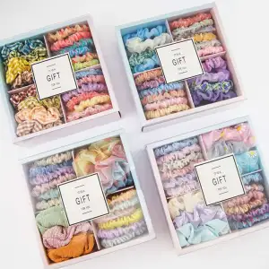 18pcs/set Sweet Simple Elastic Fabric Hair Bands