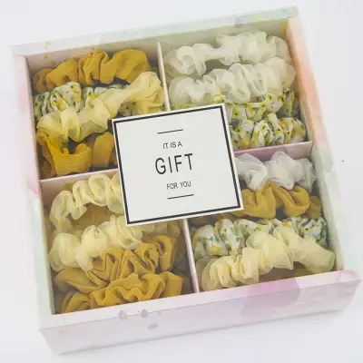 18pcs/set Sweet Simple Elastic Fabric Hair Bands